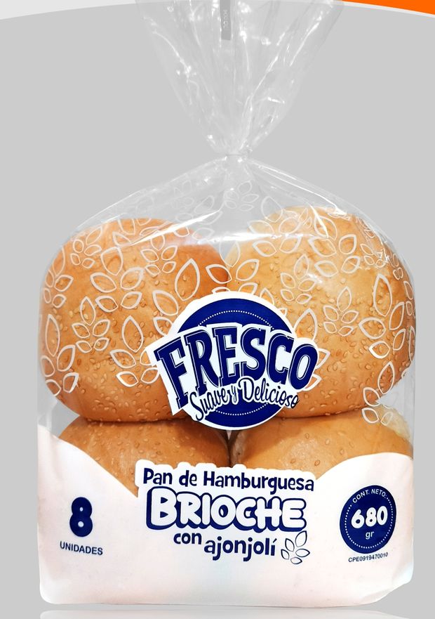 Pan de Hamburguesa Brioche con Ajonjolí